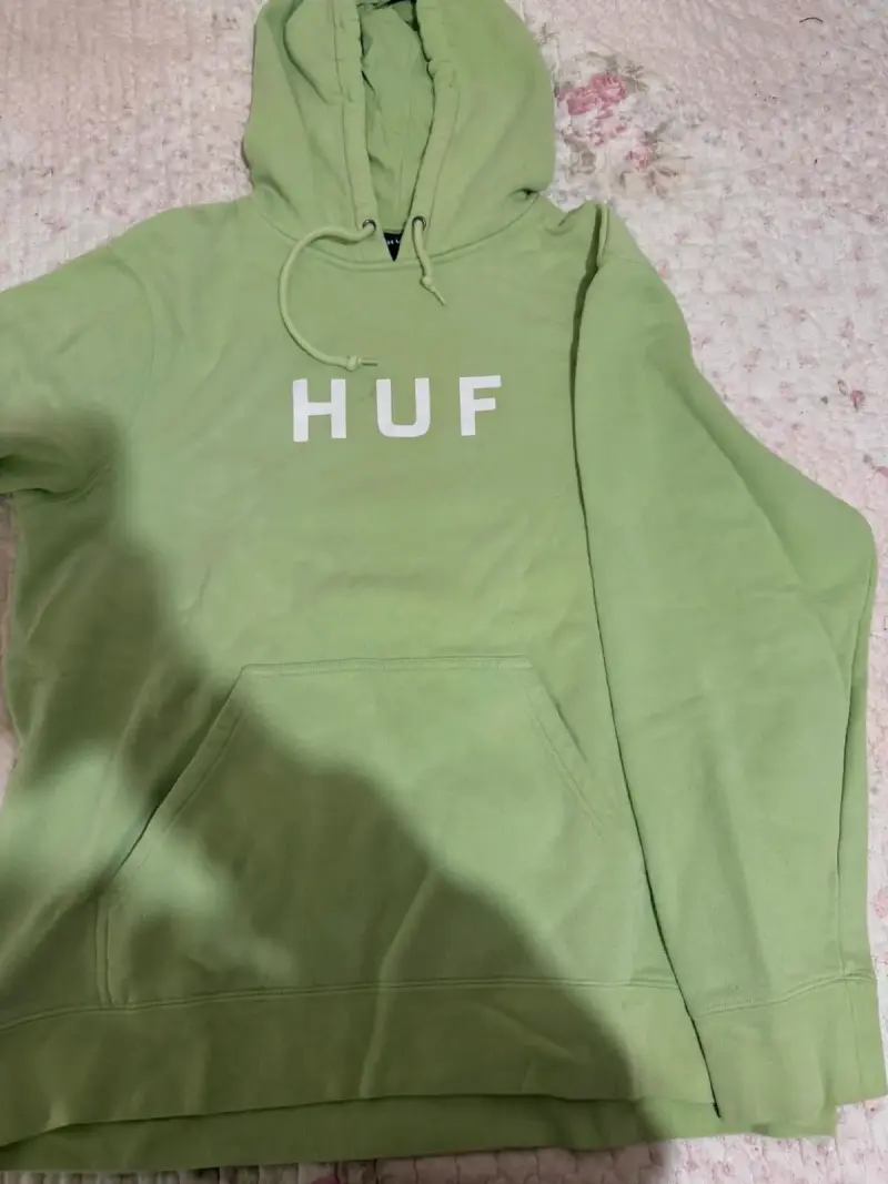 Polerón con capucha HUF verde claro - 1