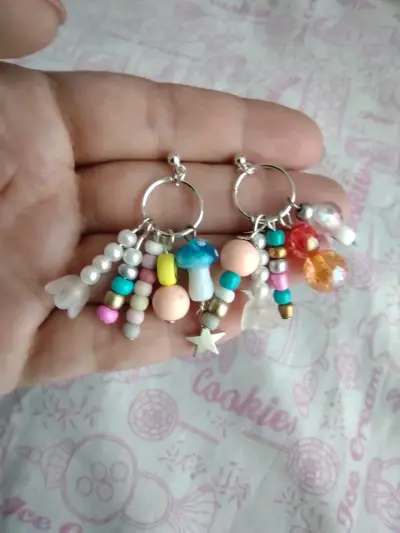 Aros colgantes con japonés aeathetic - miniatura 2