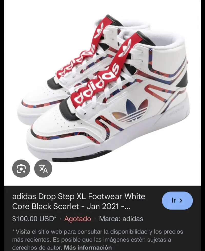 Zapatillas Adidas retro blancas y rojas - 2