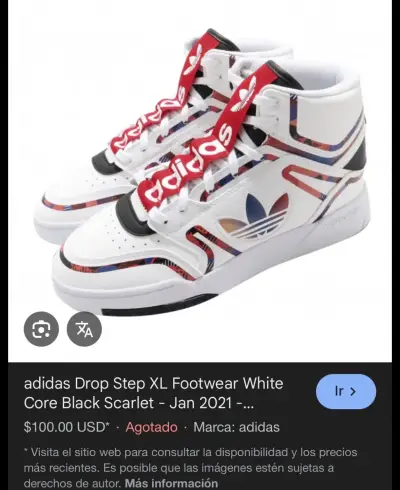 Zapatillas Adidas retro blancas y rojas - miniatura 2