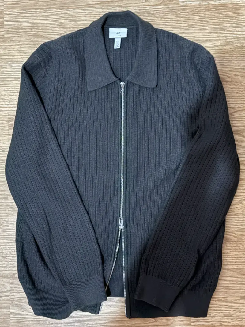 Chaqueta negra de punto hym - 5