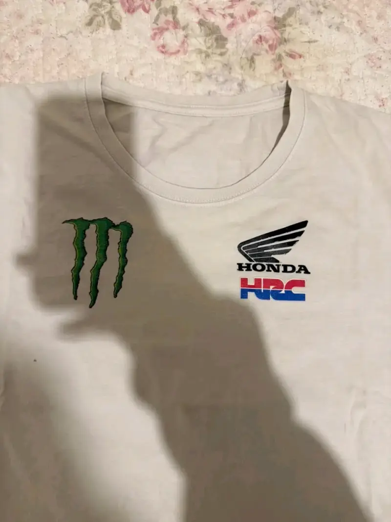 Polera blanca Honda HRC y Monster - 1