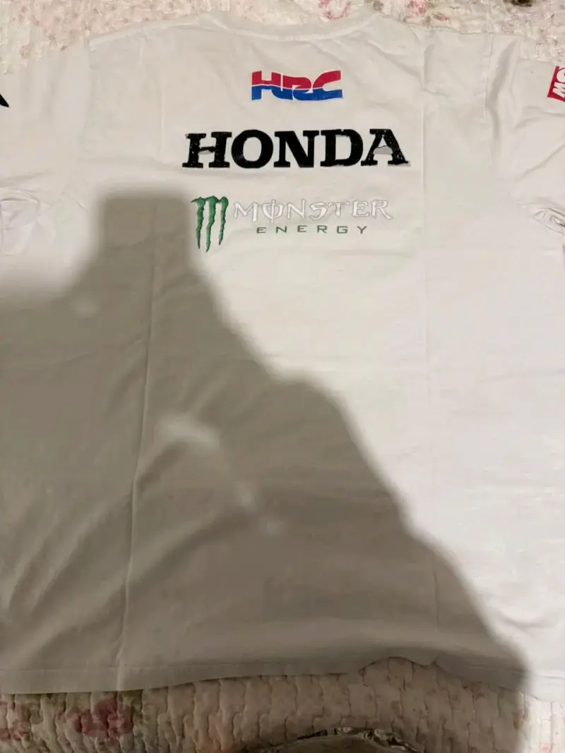 Polera blanca Honda HRC y Monster - 3