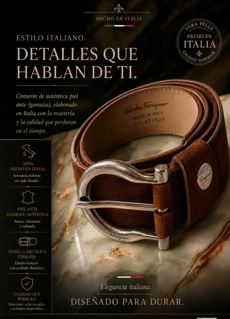 Cinturón Salvatore Ferragamo de cuero - 5