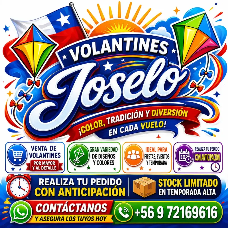 Volantines Joselo coloridos y divertidos