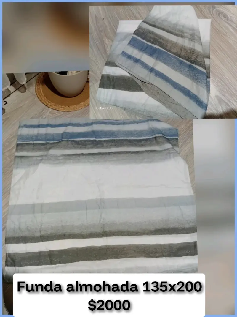 Funda de almohada rayada 135x200 cm - 1