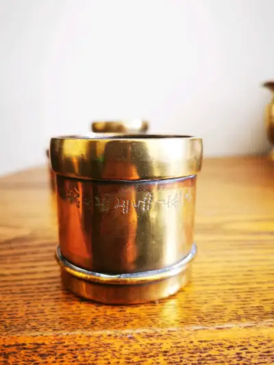 Conjunto de medidas de bronce y cobre de la India - miniatura 5