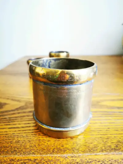 Conjunto de medidas de bronce y cobre de la India - miniatura 6