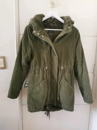 Parka verde de cotele con capucha - miniatura 6