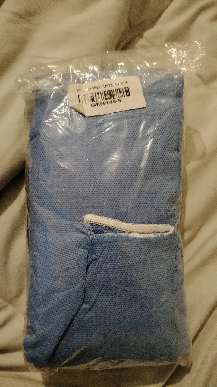 Kit de ropa desechable azul SMS