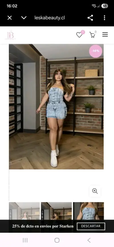 Vestido de mezclilla sin tirantes - miniatura 5