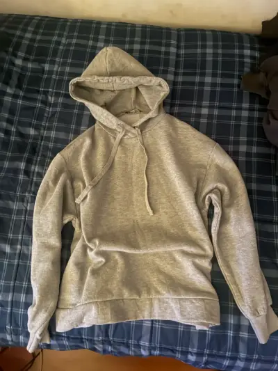 Polerón Hoodie gris Zara unisex - miniatura 1