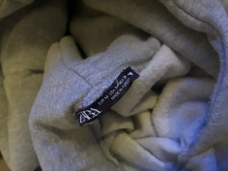 Polerón Hoodie gris Zara unisex - 2
