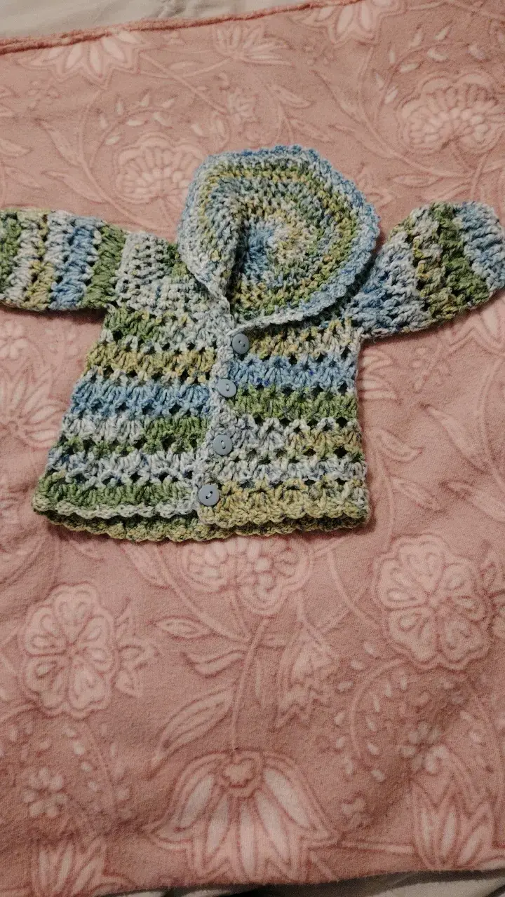 Chaleco tejido a crochet para bebé - 2
