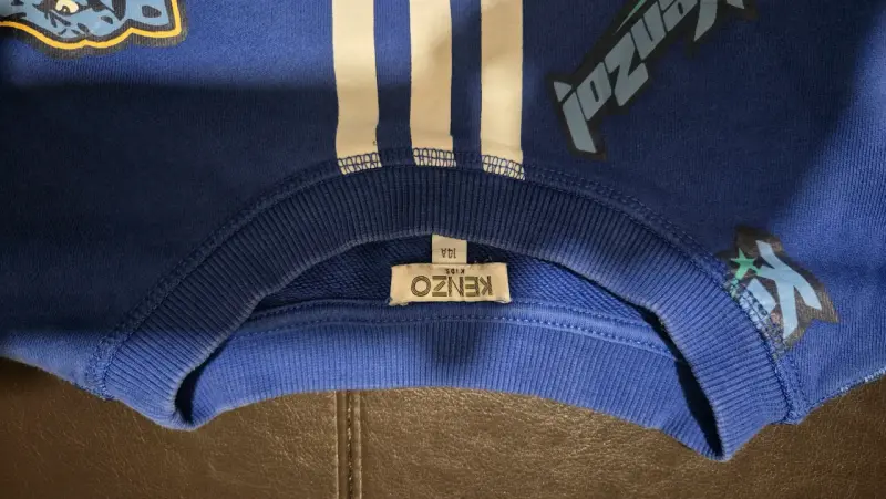 Polerón azul Kenzo con diseño de tigre talla 14 - 2