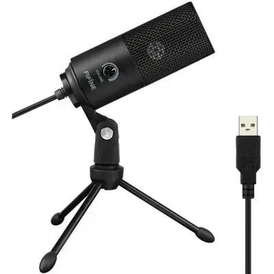 Micrófono USB Fifine con trípode ajustable - miniatura 1
