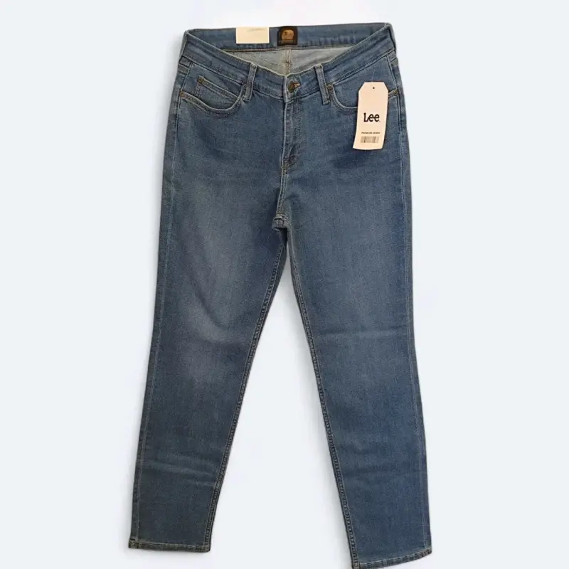 Jeans Lee Pierna Recta Straight Leg Tiro Alto 38 - 4