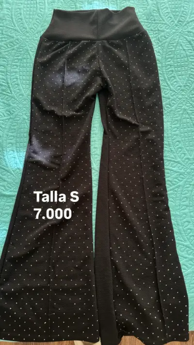 Pantalones acampanados negros talla S - miniatura 3