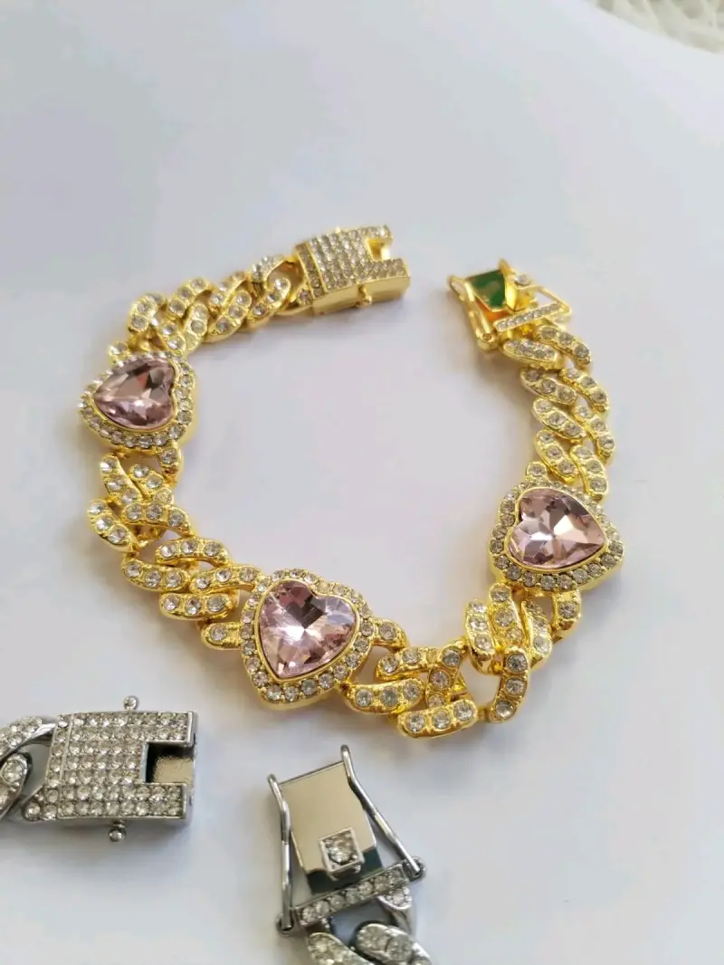 Pulsera de corazón con cristales brillantes - 3