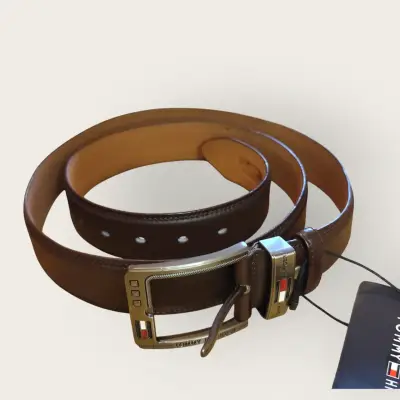 Cinturón Tommy Hilfiger de Cuero Casual Café XXL - miniatura 1
