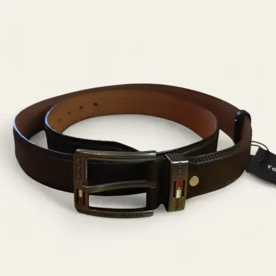 Cinturón Tommy Hilfiger de Cuero Casual Café XXL - miniatura 5