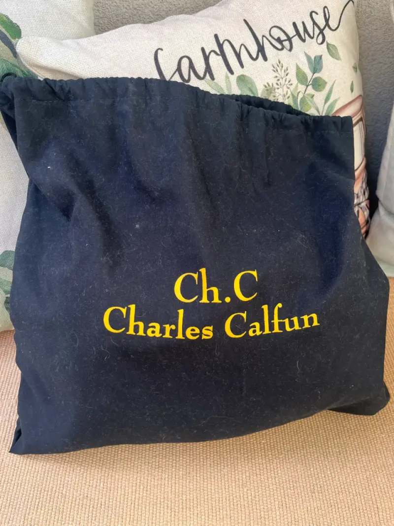 Cartera de cuero Charles Calfun roja - 1