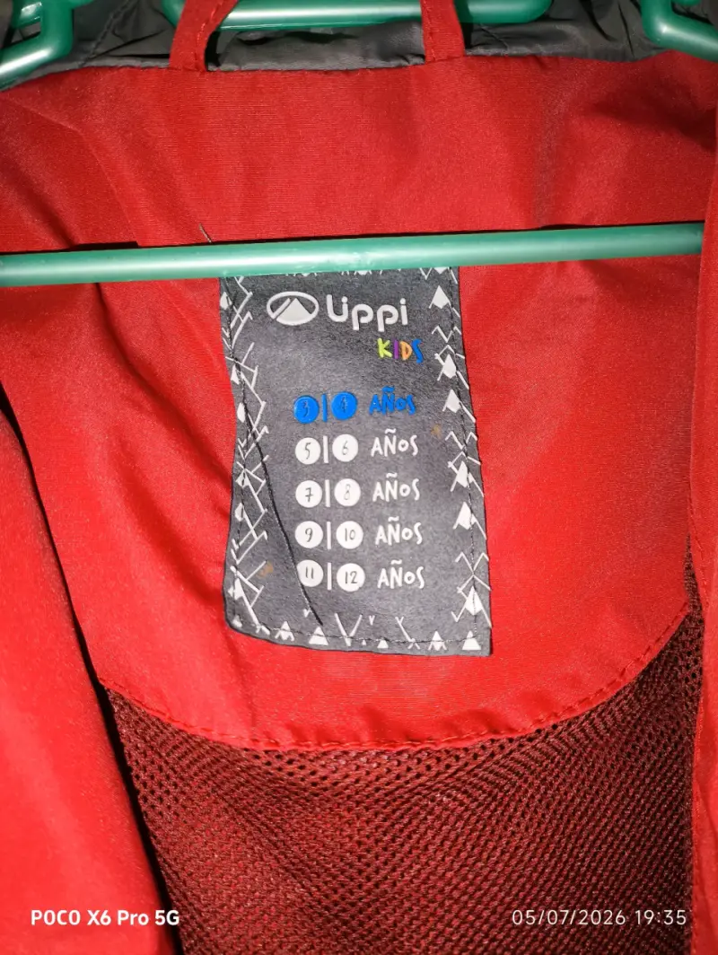 Chaqueta impermeable roja para niños Lippi - 5
