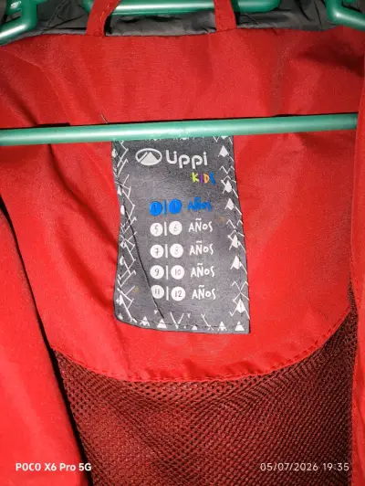 Chaqueta impermeable roja para niños Lippi - miniatura 5