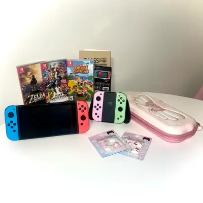 Nintendo Switch V2 32GB - DESBLOQUEADA CON JUEGOS! - miniatura 1