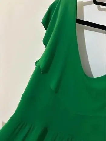 Vestido largo verde elegante para mujer - 2