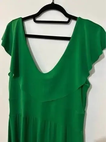 Vestido largo verde elegante para mujer - 3