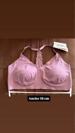 Bralette  rosa con encaje True - miniatura 1