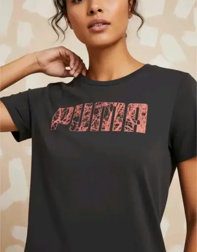 Polera Puma Algodón Logo Gris, Mujer S - miniatura 1