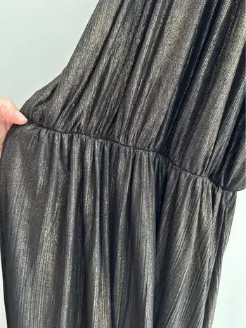 Vestido largo negro elegante para mujer - 4