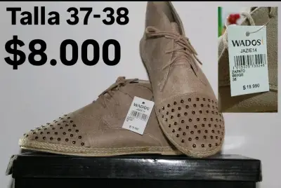 Zapatos Wados azul, beige rojo con tachas talla 38 - miniatura 2