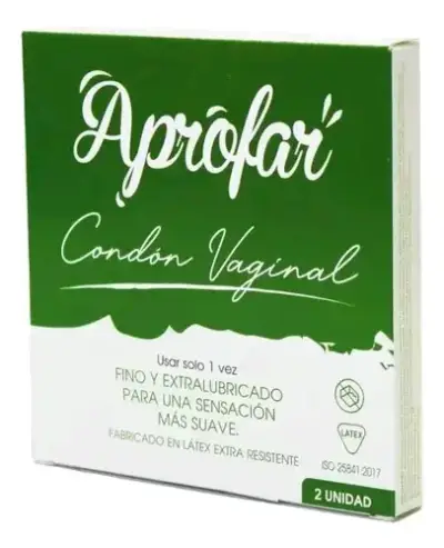 Condón vaginal 2 unidades Aprófar extralubricado - miniatura 1