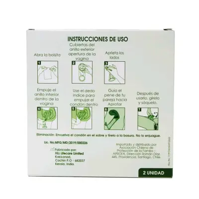 Condón vaginal 2 unidades Aprófar extralubricado - miniatura 2