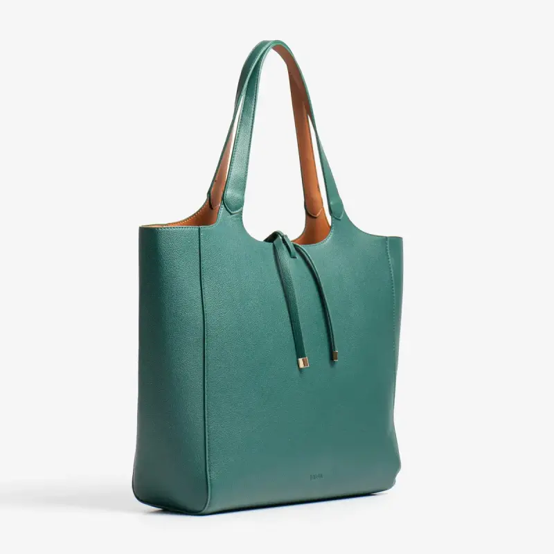 Bolso tote verde de cuero elegante - 3