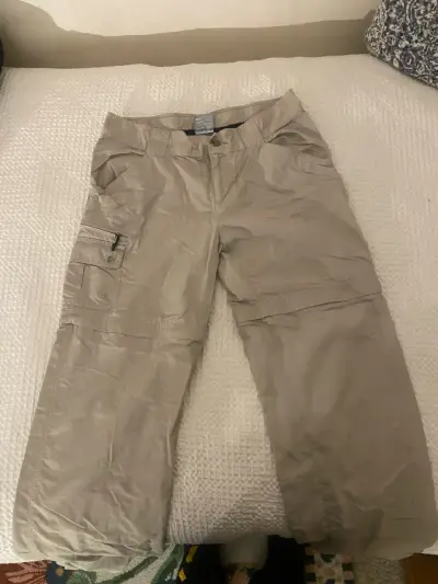 Pantalones cargo beige para mujer - miniatura 1