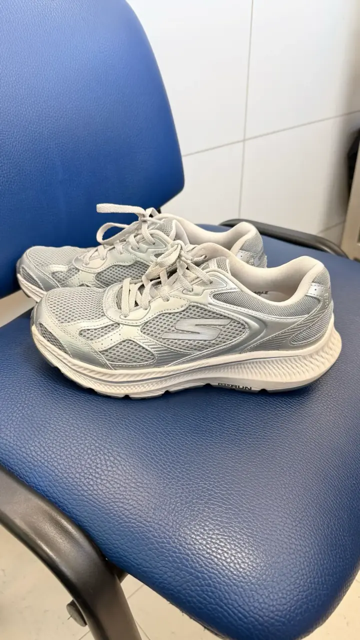 Zapatillas deportivas Skechers plateadas - 3