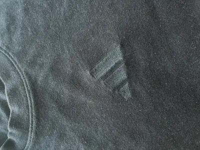 Polera negra Adidas de algodón - miniatura 2