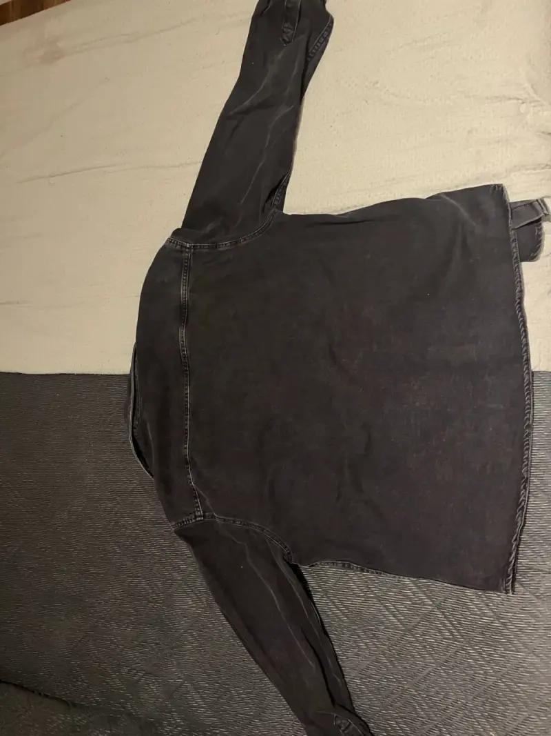 Camisa de mezclilla negra para hombre - 2