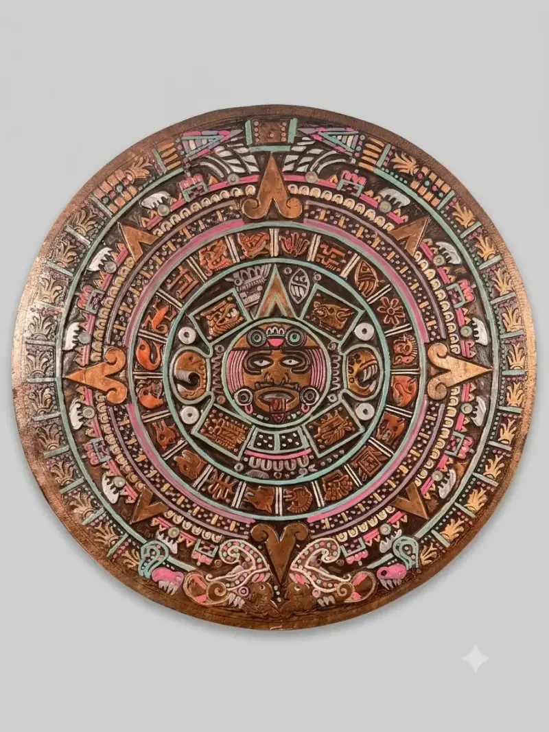 Calendario Azteca decorativo de cobre