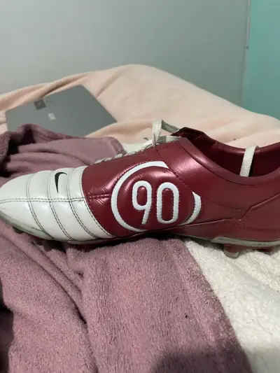 Botines Nike Total 90 blancos y rojos - miniatura 2
