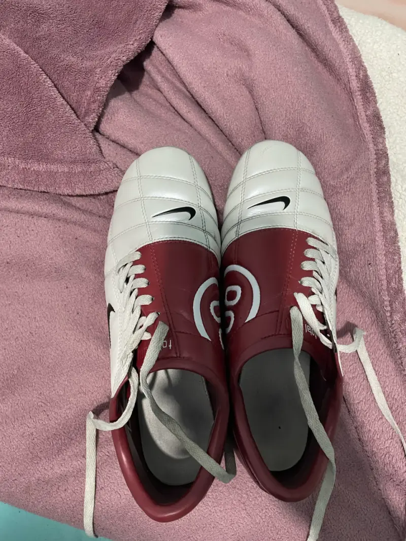 Botines Nike Total 90 blancos y rojos - 3