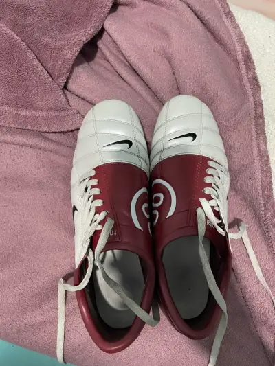 Botines Nike Total 90 blancos y rojos - miniatura 3
