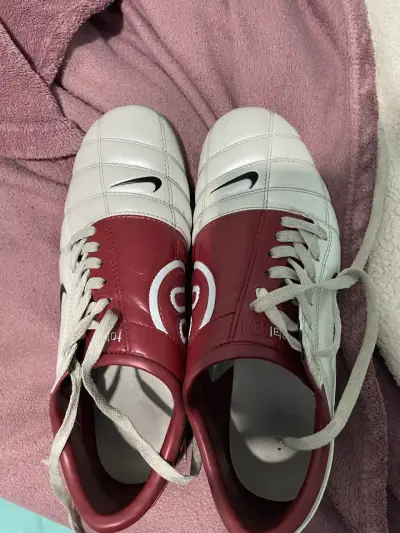 Botines Nike Total 90 blancos y rojos - miniatura 4