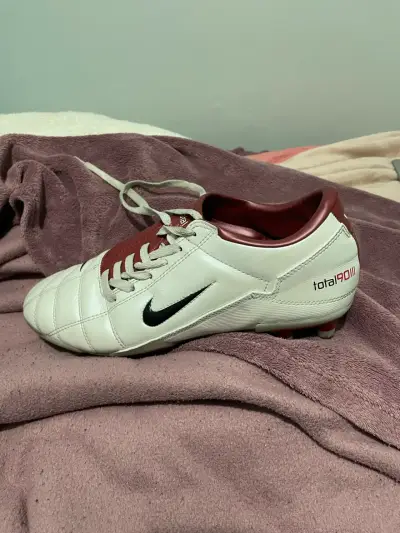 Botines Nike Total 90 blancos y rojos - miniatura 5