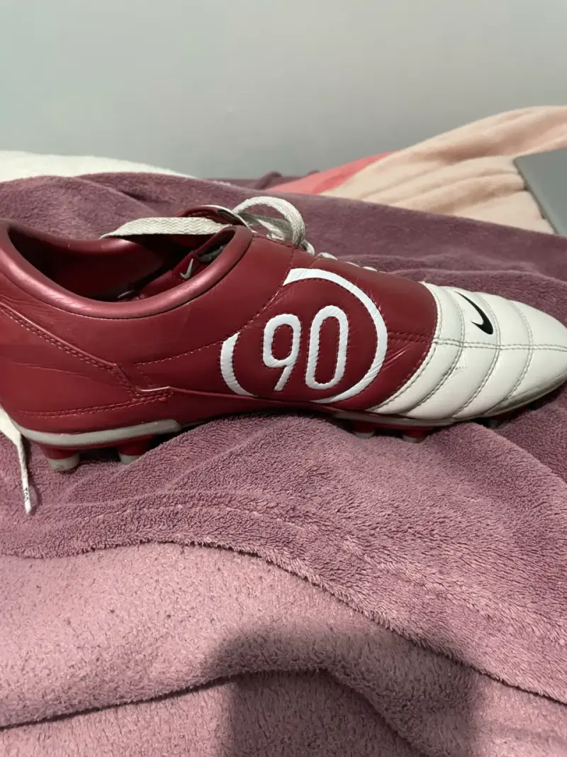 Botines Nike Total 90 blancos y rojos - 6