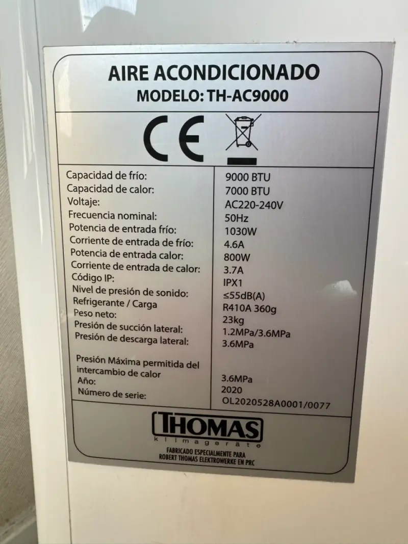 Aire acondicionado Thomas TH-AC9000 - 4